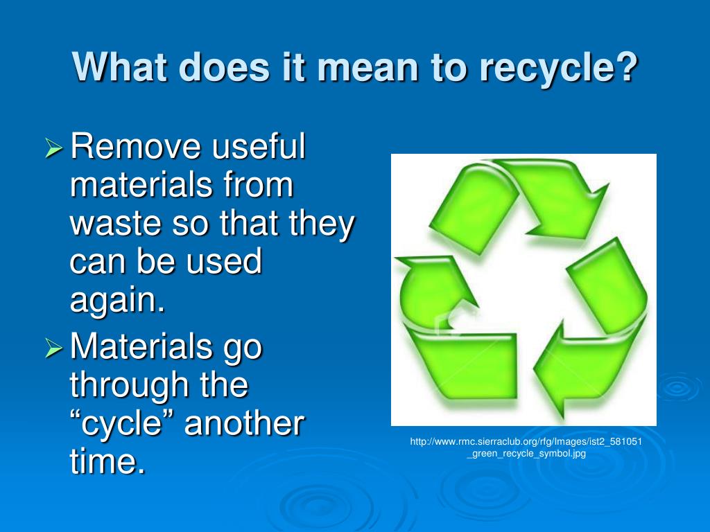 What Does It Mean Recycle at Pamela Bailey blog