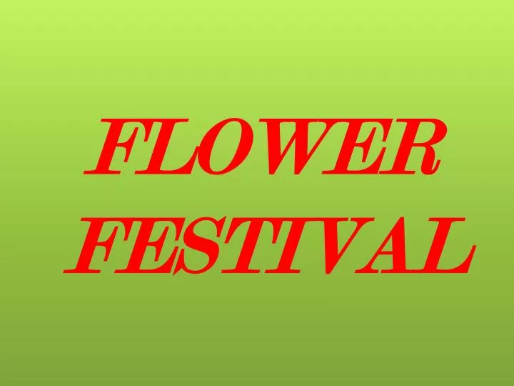 flower festival n.