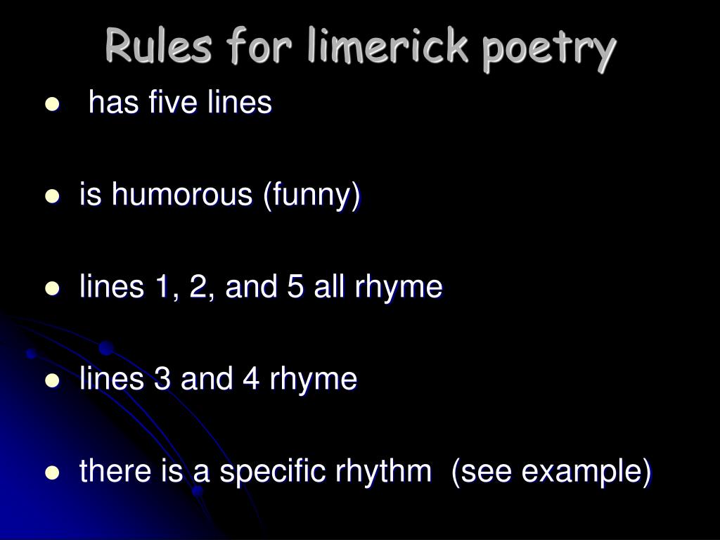 PPT - Limerick poetry PowerPoint Presentation, free download - ID:1784031