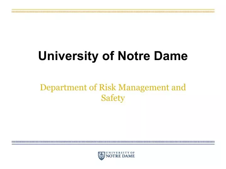 PPT University of Notre Dame PowerPoint Presentation, free download