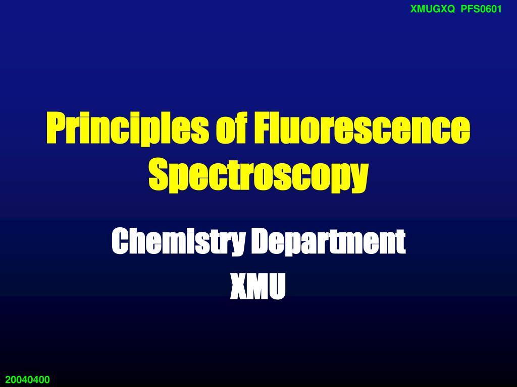 PPT Principles of Fluorescence Spectroscopy PowerPoint Presentation