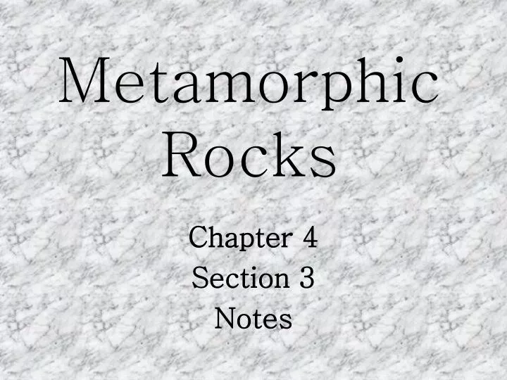 metamorphic rocks n.