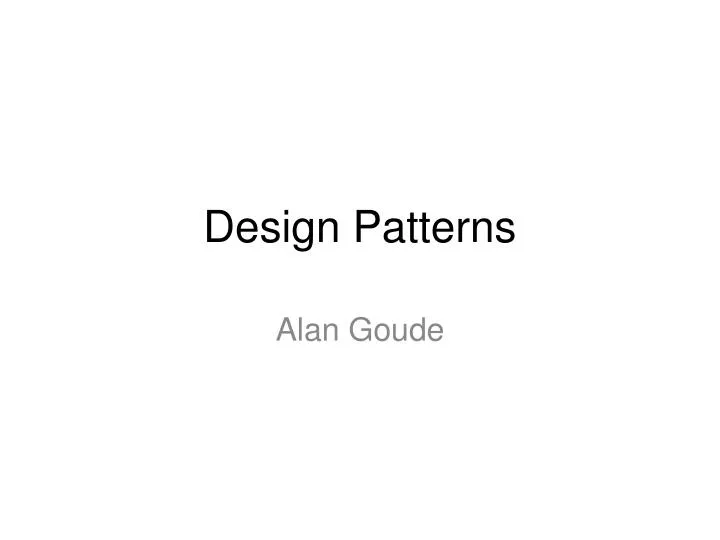 PPT - Design Patterns PowerPoint Presentation, free download - ID:1785426