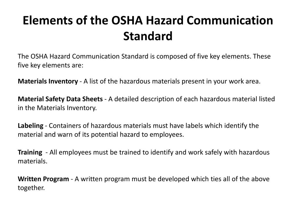 Ppt - Hazard Communication Training Tennessee Technology Center At 