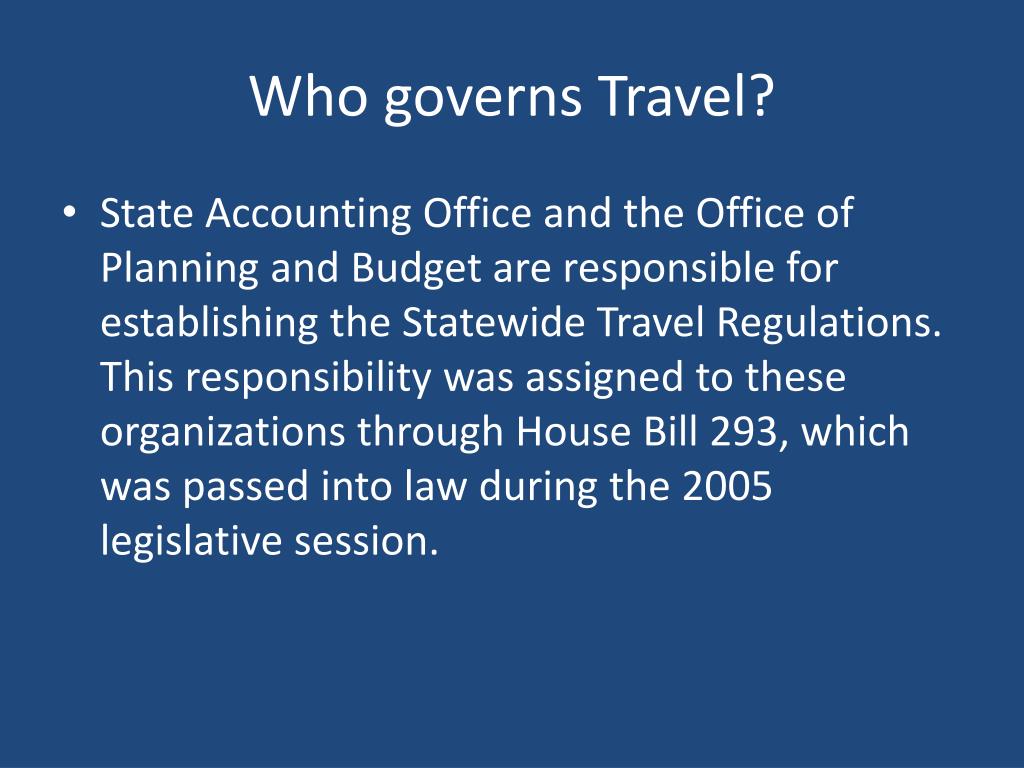 who governs travel agencies