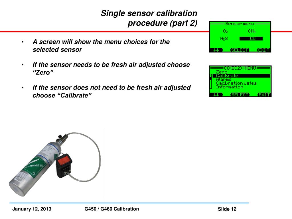 PPT G450 / G460 Bumptest and Calibration Procedures GfG