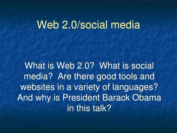 web 2 0 social media n.