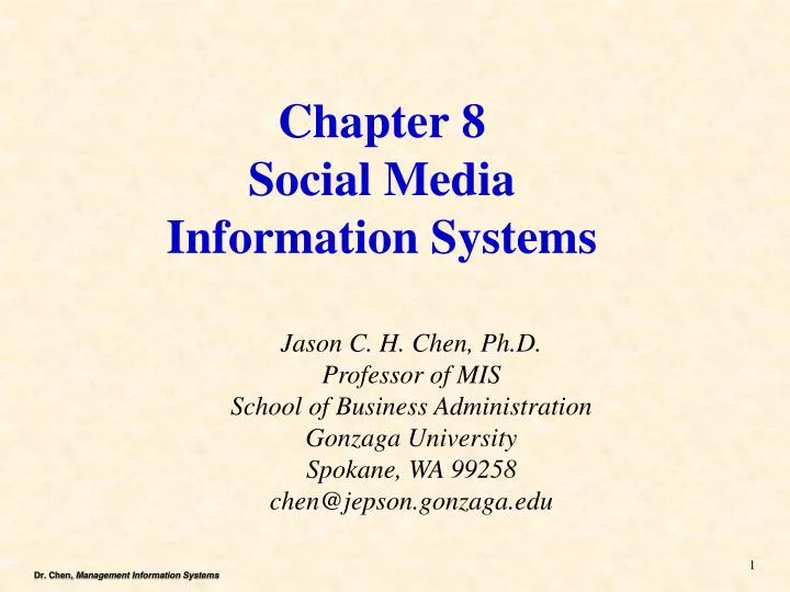 chapter 8 social media information systems n.