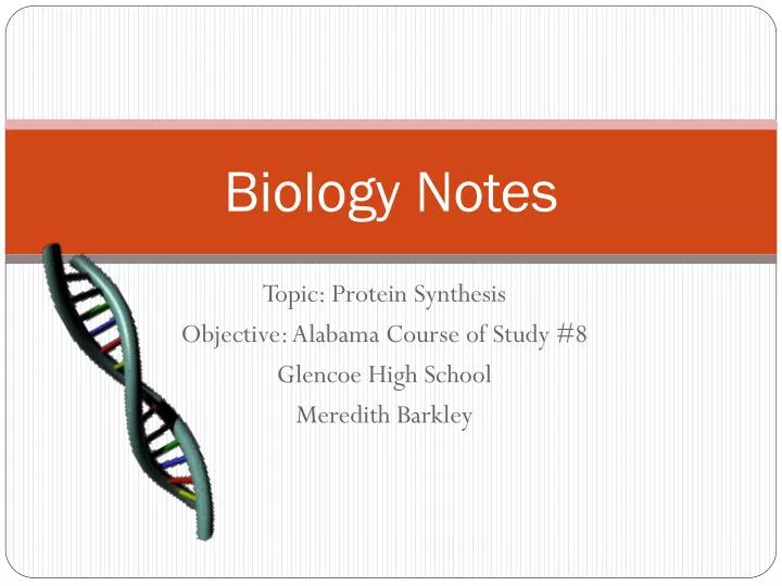 PPT - Biology Notes PowerPoint Presentation, free download - ID:1787891