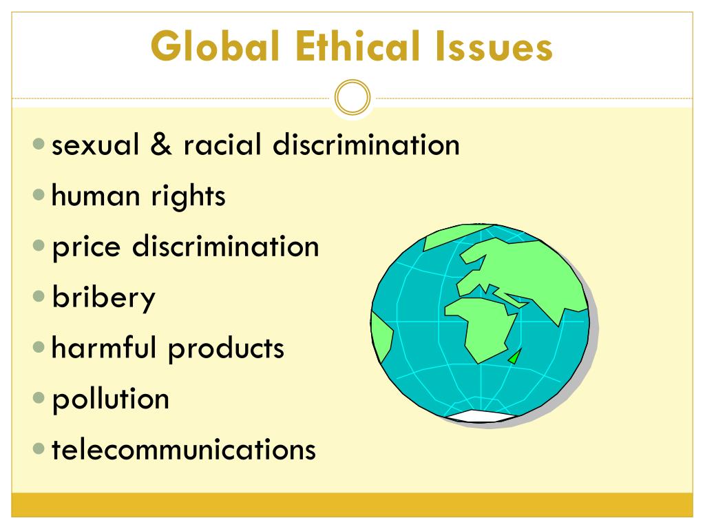 PPT BUSINESS ETHICS IN A GLOBAL ECONOMY PowerPoint Presentation