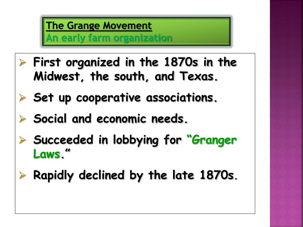 The Granger Laws and the Granger Movement