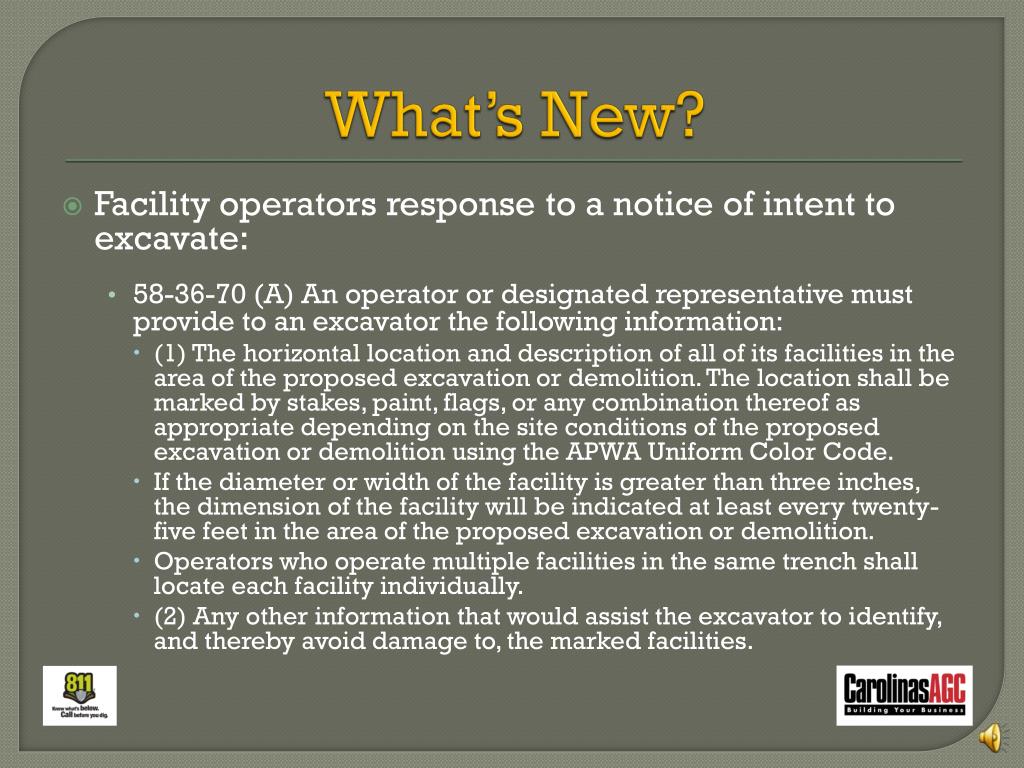 PPT South Carolina Underground Utility Safety & Damage Prevention Act PowerPoint Presentation