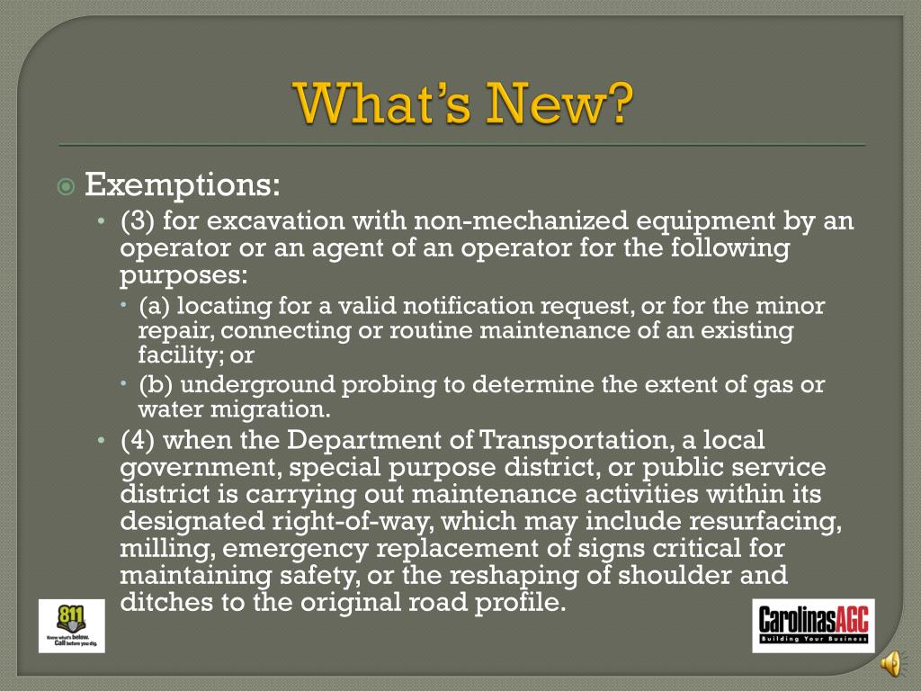 PPT South Carolina Underground Utility Safety & Damage Prevention Act PowerPoint Presentation