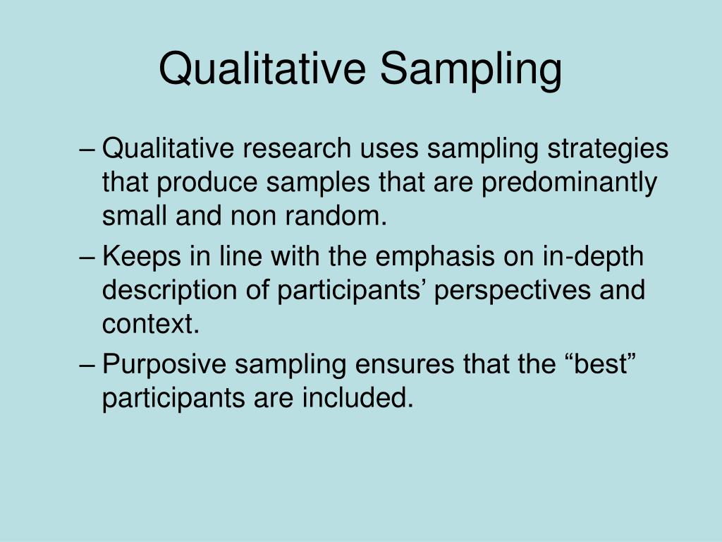 sampling methods in qualitative research ppt