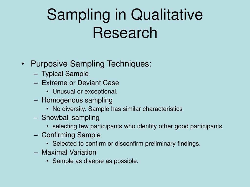 sampling methods in qualitative research ppt