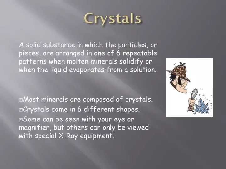crystals n.