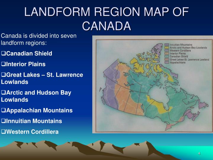 Canadian Landforms Map