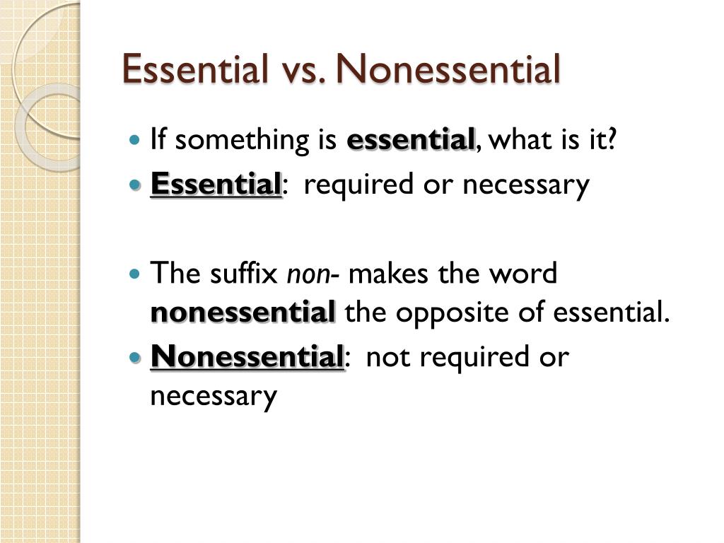 PPT Essential And Nonessential Clauses PowerPoint Presentation Free Download ID 1791575