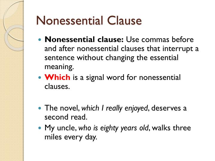Nonessential Clauses And Phrases Worksheet