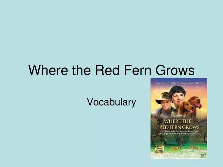 PPT - Where the Red Fern Grows PowerPoint Presentation, free download ...