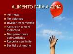 alimento para a alma