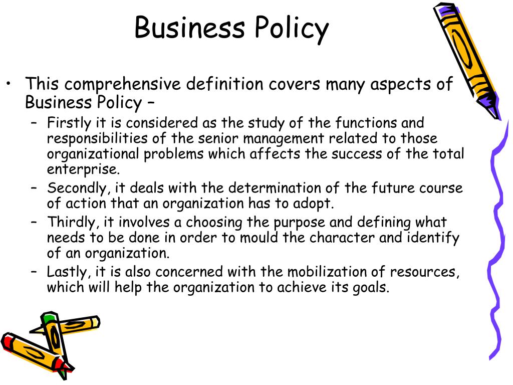 business plan policy meaning