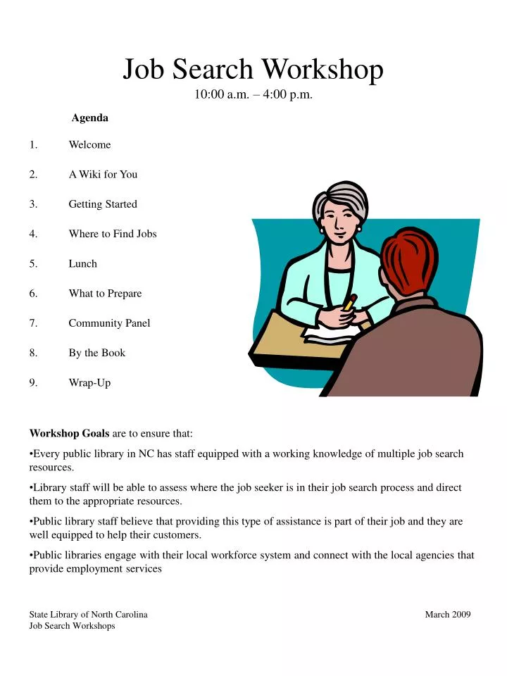 PPT - Job Search Workshop 10:00 a.m. – 4:00 p.m. PowerPoint