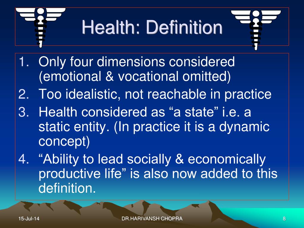 presentation health definition