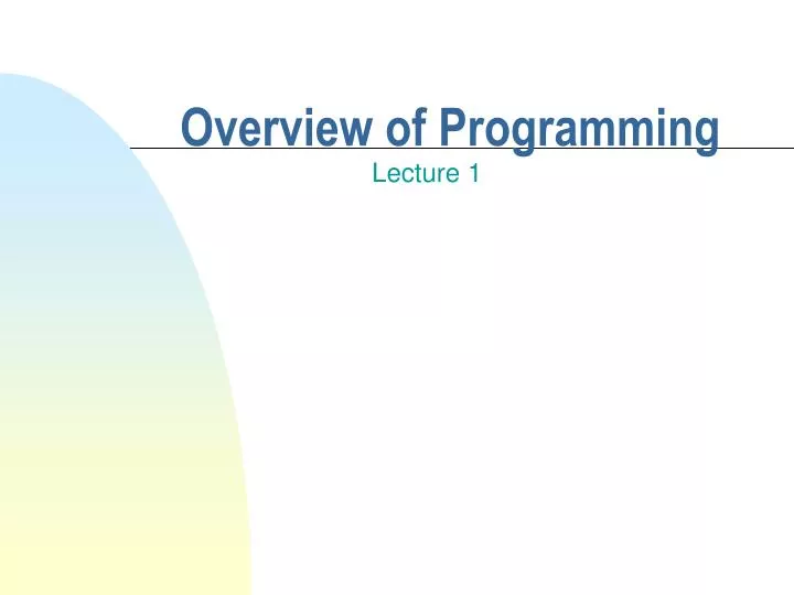 Ppt overview of programming powerpoint presentation free download