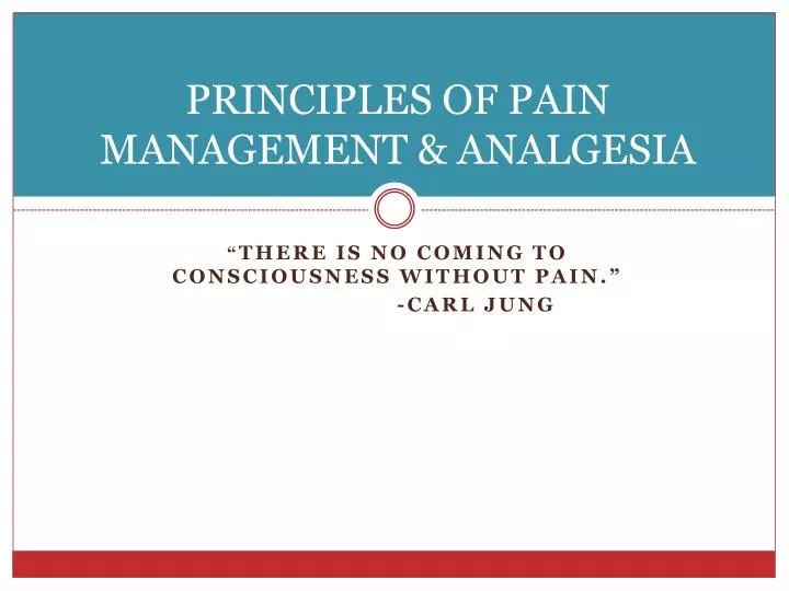principles of pain management analgesia n.