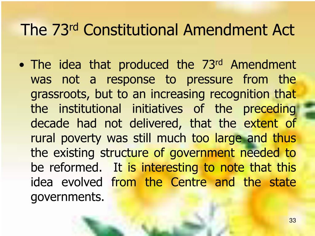 73rd amendment