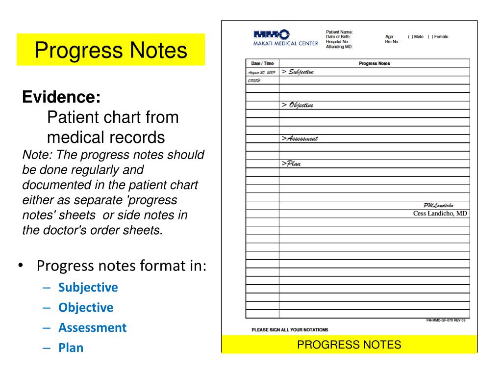 Patient Chart Notes