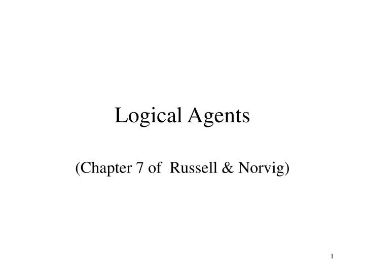logical agents n.
