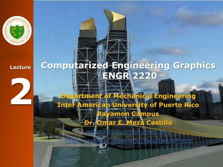 PPT - Computarized Engineering Graphics ENGR 2220 PowerPoint ...
