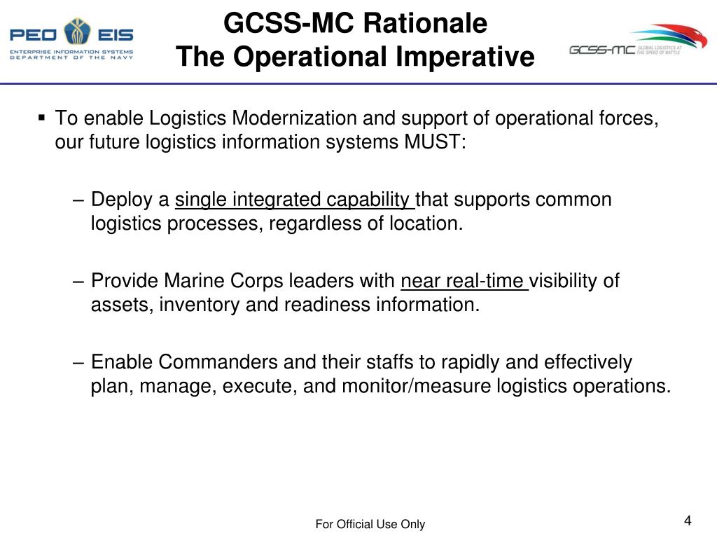 Ppt Global Combat Support System Marine Corps Gcss Mc Block 1