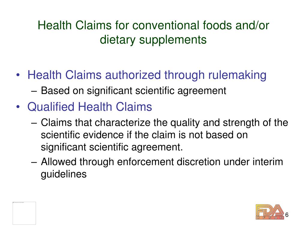 research based health claim