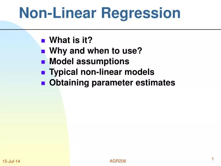 non linear regression n.