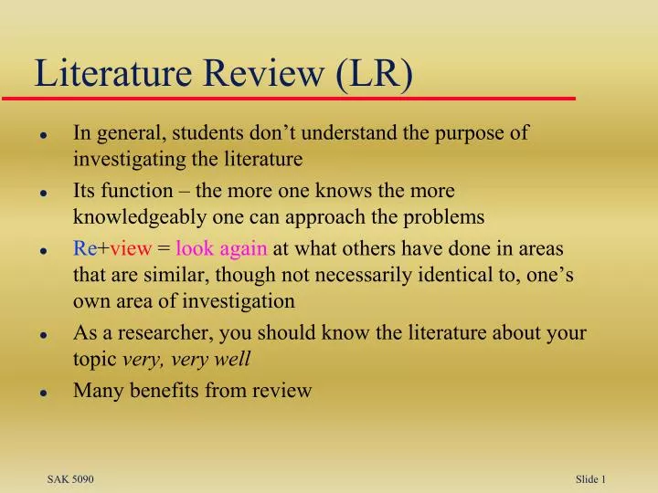 what is literature review in research ppt