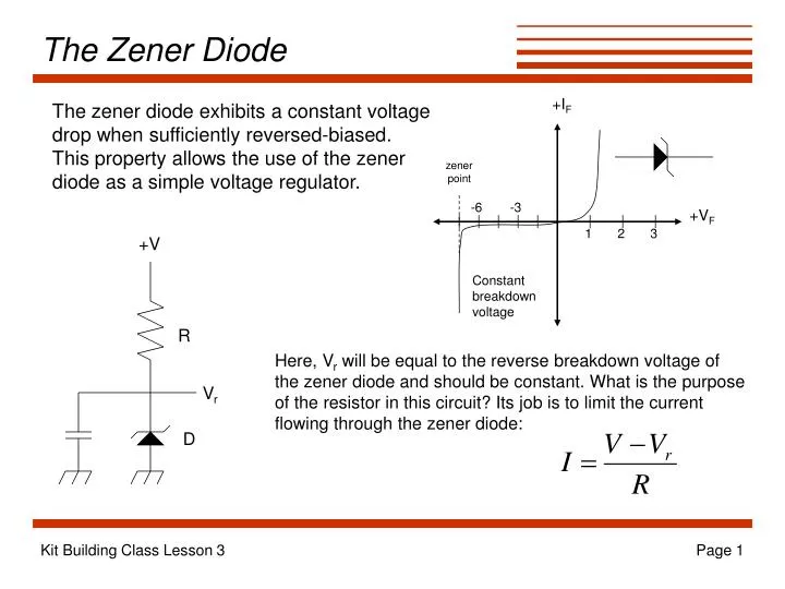 write a short note on zener diode
