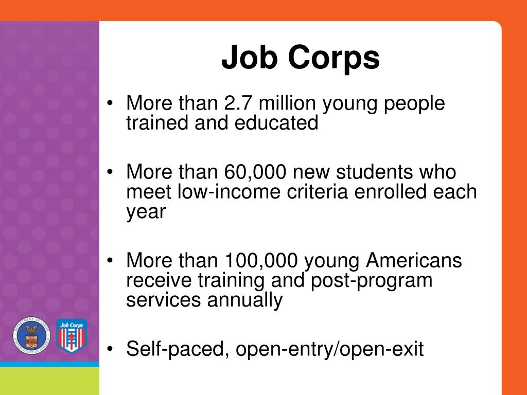What is the age requirement for job corps