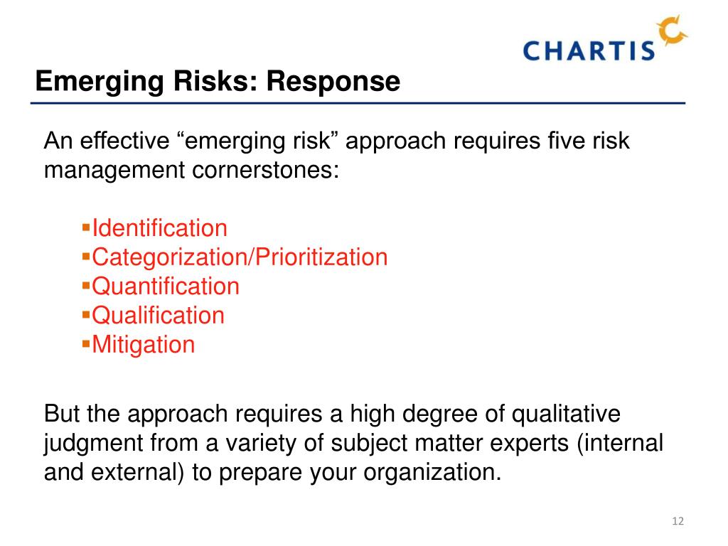 PPT - “Emerging Risks for the Risk Manager” Presentation at the: State ...