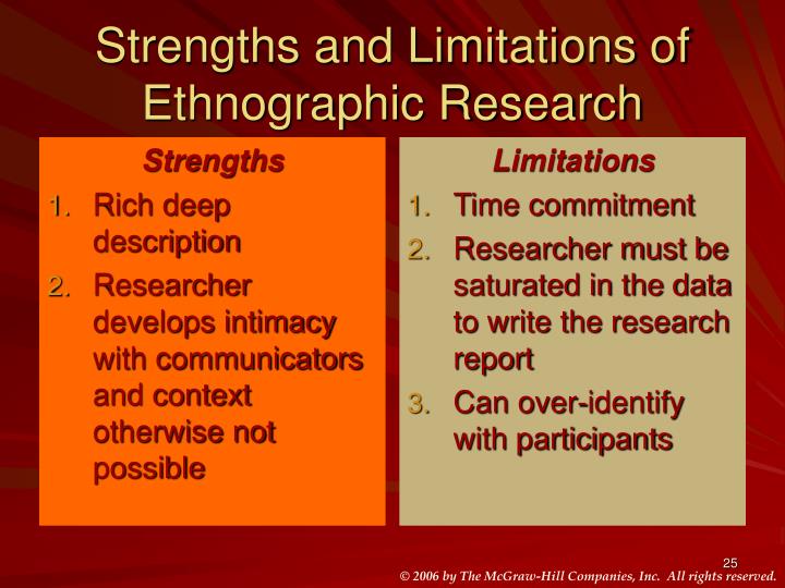 limitations to ethnographic research