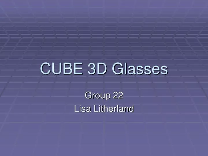 cube 3d glasses n.