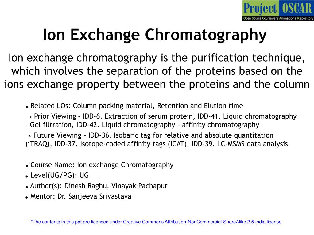 PPT - Ion Exchange Chromatography PowerPoint Presentation, free download -  ID:1799549