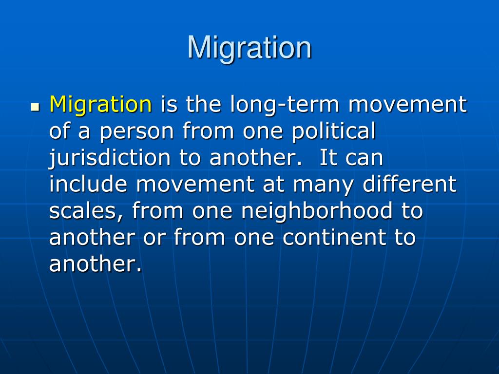 research topic about migration