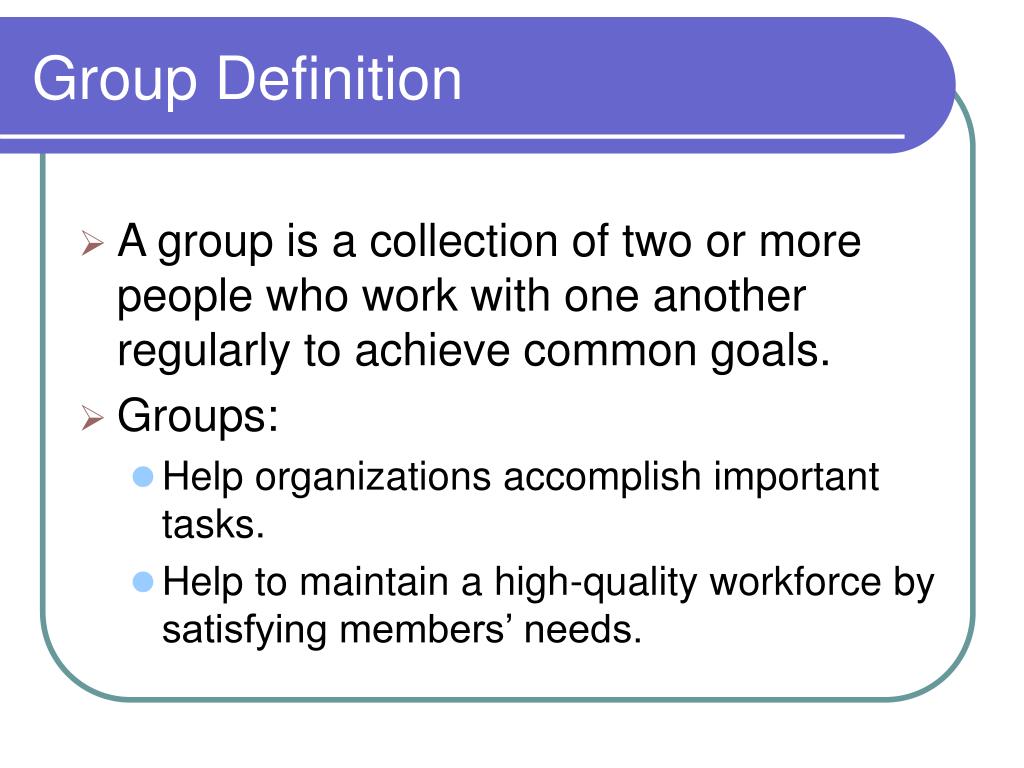 presentation of a group definition math