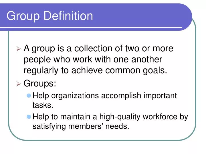 group presentation definition