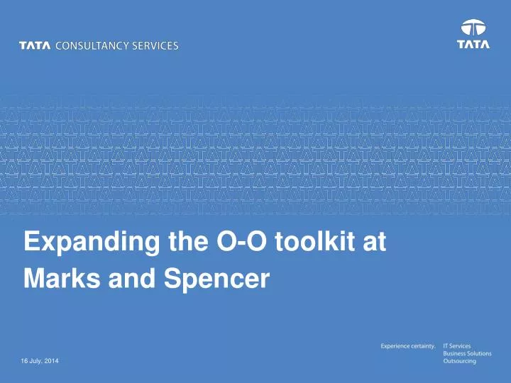 expanding the o o toolkit at marks and spencer n.