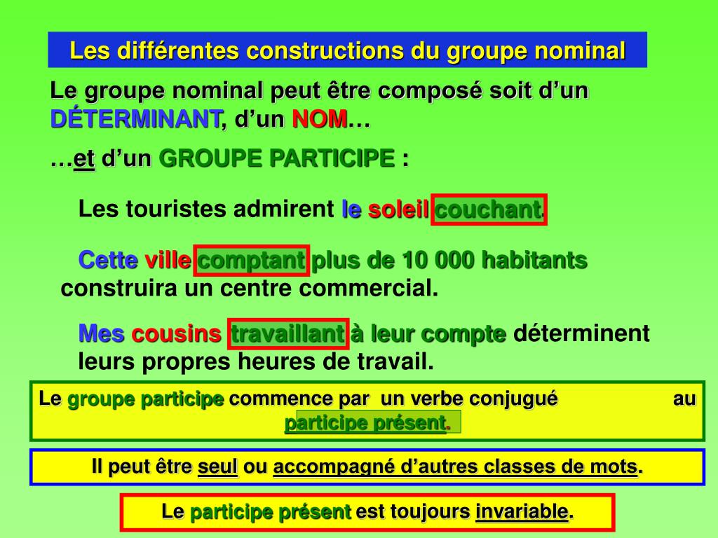 Comment Reconnaitre Un Groupe Nominal Dans Une Phrase PPT - Le groupe nominal PowerPoint Presentation, free download - ID:1801544