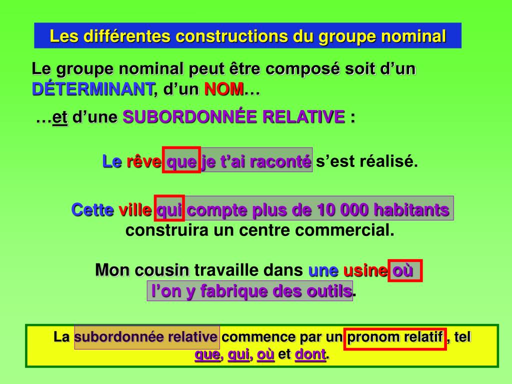 Comment Reconnaitre Un Groupe Nominal Dans Une Phrase Exemple De Phrase Avec Un Groupe Nominal Prépositionnel - hamanbe